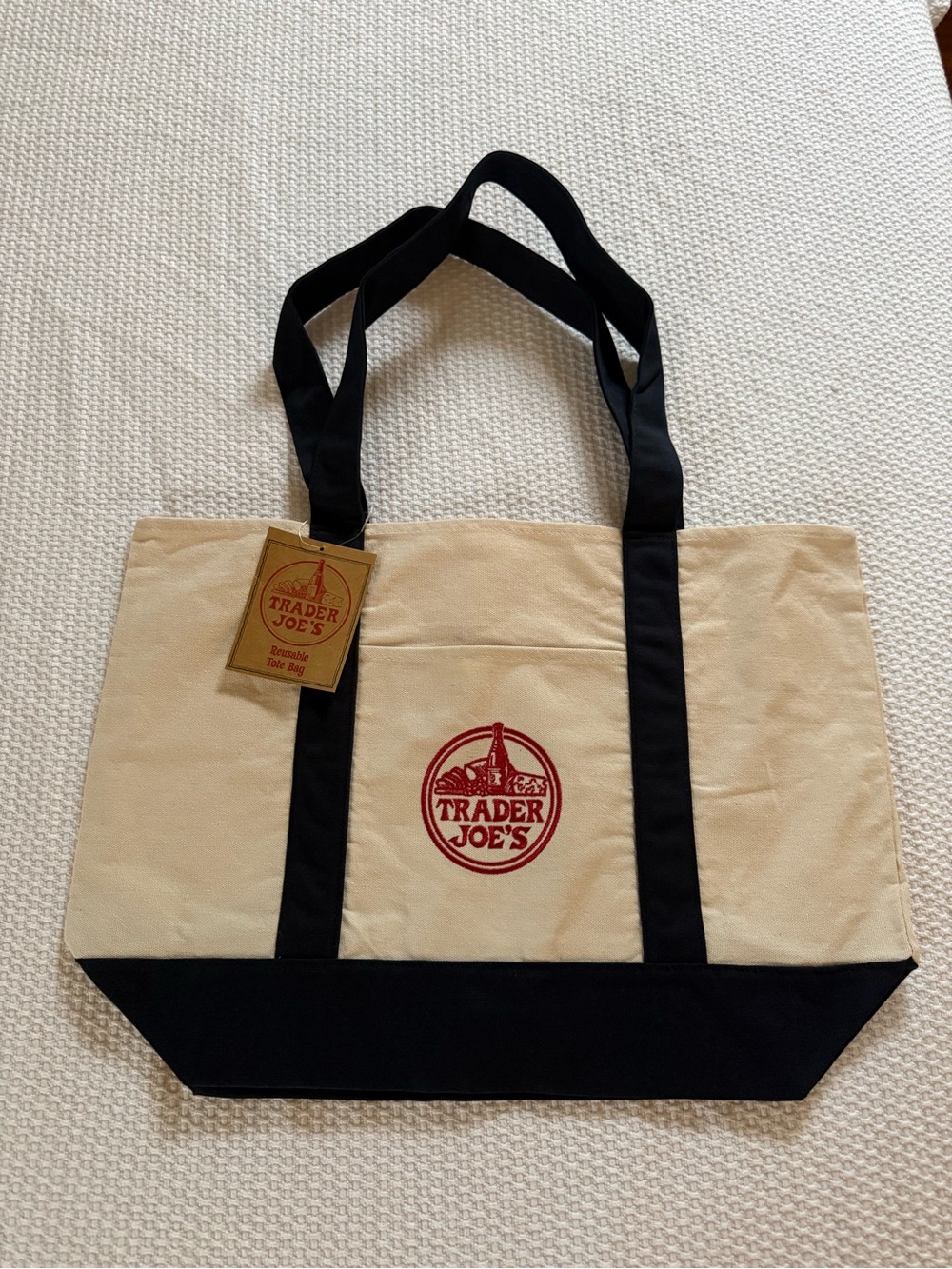 Trader Joe's Canvas Navy Tote Bag